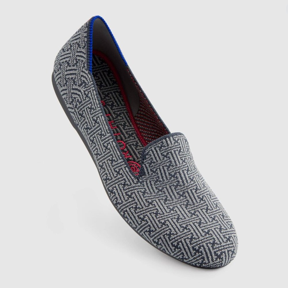 Rothy's Loafers in "Charcoal Grid," grey/gray pattern, EUC, size 8